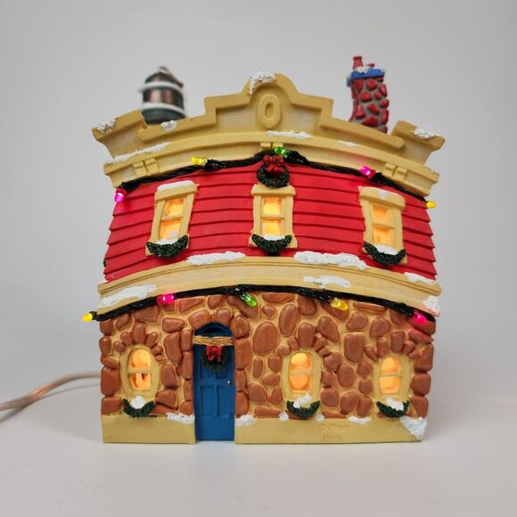 Disney Toon Town Fire Department Light Up Christmas Village Decor Holiday LED - Picture 5 of 16